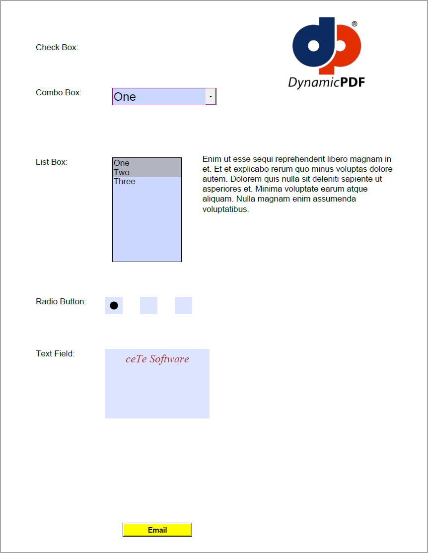 PDF with a single form field removed.